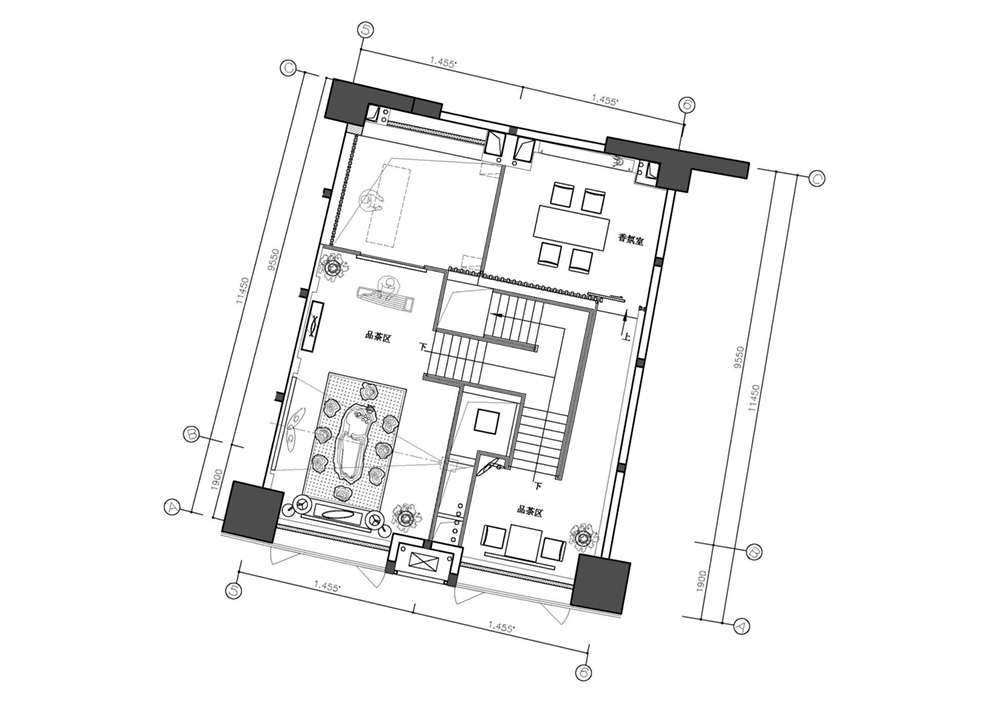 茶藝館裝修樣板間設計